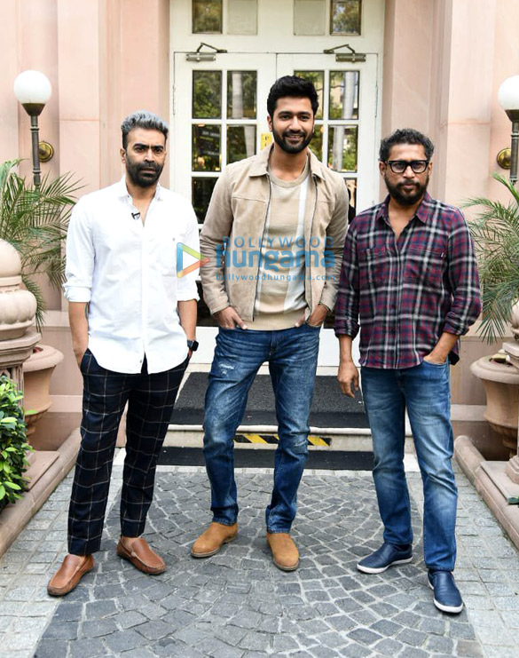 Photos: Vicky Kaushal, Shoojit Sircar and Ronnie Lahiri snapped promoting Sardar Udham in New Delhi Photos: Vicky Kaushal, Shoojit Sircar and Ronnie Lahiri snapped promoting Sardar Udham in New Delhi