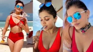 Rubina Dilaik turns up the heat in a sultry red bikini in Maldives