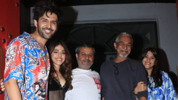 Spotted: Kartik Aryan, Ekta Kapoor, Shashank Ghosh, Jay Shivkrami with wife at Tori Restaurant in Bandra for Freddy wrap party