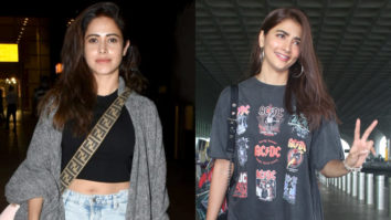 Spotted: Pooja Hegde and Nushrratt Bharuccha at Mumbai Airport