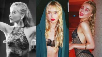 Sabrina Carpenter raised the heat at the SavagexFenty show dressed in a skimpy black lingerie set and sheer dress