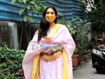 Photos: Sara Ali Khan snapped at Anand L Rai office in Andheri