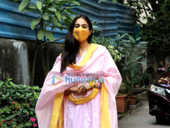 Photos: Sara Ali Khan snapped at Anand L Rai office in Andheri
