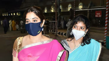 Janhvi Kapoor visits Tirupati to seek blessings, opts for traditional South Indian half-saree