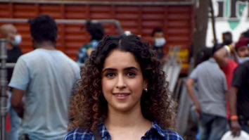 Photos: Sanya Malhotra spotted at Aaram Nagar post her ad shoot