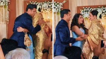 Veteran actress Rekha graces the wedding reception of telly couple Neil Bhatt and Aishwarya Sharma
