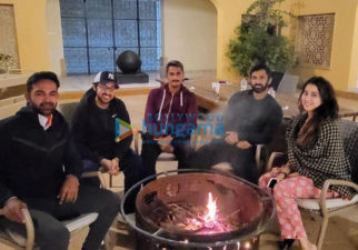 On the sets of the movie Mr And Mrs Mahi