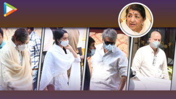 Amitabh Bachchan, Shraddha Kapoor, Anupam Kher at Lata Mangeshkar ji’s residence