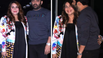 Kapil Sharma kisses wife Ginni Chatrath as he poses for the paparazzi at the screening of Deepika Padukone’s Gehraiyaan