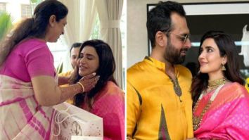 Karishma Tanna looks stunning in pink during the griha pravesh ceremony with Varun Bangera, see photos