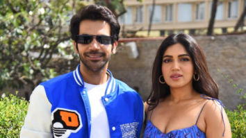 Photos: Rajkummar Rao, Bhumi Pednekar and Harshavardhan Kulkarni snapped promoting Badhaai Do at Sun n Sand in Juhu