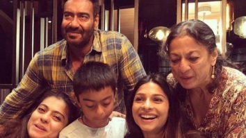 Kajol shares photo with Ajay Devgn, Yug, Tanuja from Tanishaa Mukerji’s birthday