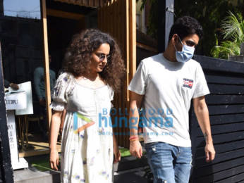 Photos: Kangana Ranaut and her brother Akshit Ranaut snapped at a restaurant in Bandra
