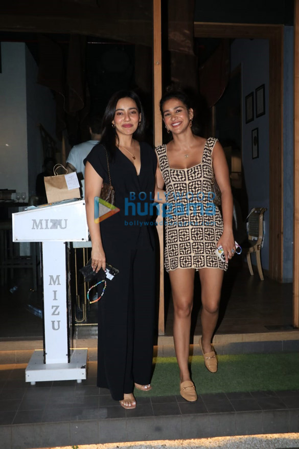 Photos: Sisters Neha Sharma and Aisha Sharma snapped at Mizu in Bandra