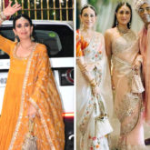 Trending Bollywood Pics: From Karisma Kapoor sharing first images from Ranbir Kapoor-Alia Bhatt's mehendi ceremony, Neetu Kapoor, Mahesh Bhatt and other arriving at the venue, to the groom's mother flaunting her mehandi, to Kareena Kapoor Khan, Karisma Kapoor and Karan Johar turning baaraatis, here are today’s top trending entertainment images