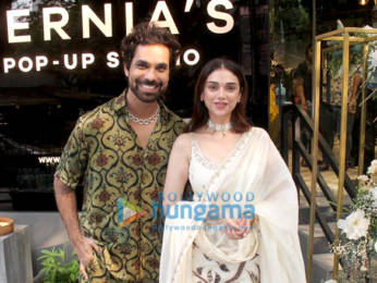 Photos: Aditi Rao Hydari snapped at the unveiling of Punit Balana's spring collection at a store in Bandra
