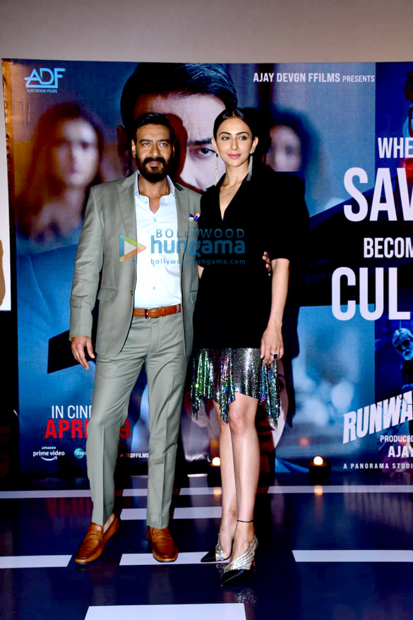 Photos: Ajay Devgn and Rakul Preet Singh at the second trailer launch of Runway 34 in Delhi Photos: Ajay Devgn and Rakul Preet Singh at the second trailer launch of Runway 34 in Delhi