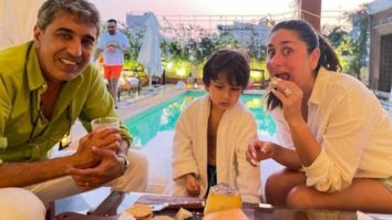 Saif Ali Khan photobombs Taimur Ali Khan and Kareena Kapoor in their house pool