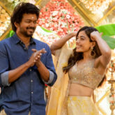 Vijay and Rashmika Mandanna attend the launch of Thalapathy 66 with Vamshi Paidipally and Dil Raju