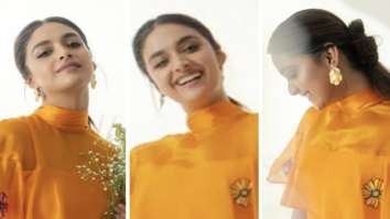 Keerthy Suresh looks refreshing in bright yellow floral dress worth Rs. 11,300 for Sarkaru Vaari Paata promotions