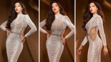 Nora Fatehi casts a spell in white shimmer bodycon gown worth Rs. 2.6 Lakh for Dance Deewane Juniors