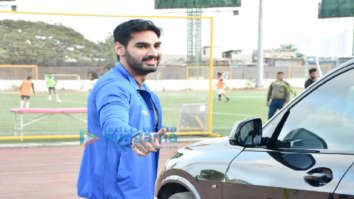 Photos: Ahan Shetty, Dino Morea, Abhishek Bachchan and others snapped during a football match in Bandra