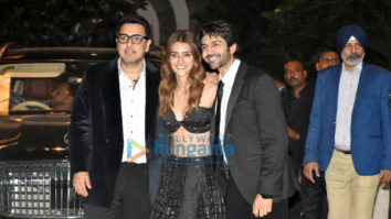 Photos: Kartik Aaryan, Kriti Sanon, Dinesh Vijan and others snapped at Pooja Vijan’s wedding bash at Taj, Colaba