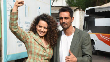 Spotted: Kangana Ranaut, Arjun Rampal and Sharib Hashmi promoting Dhaakad on The Kapil Sharma Show