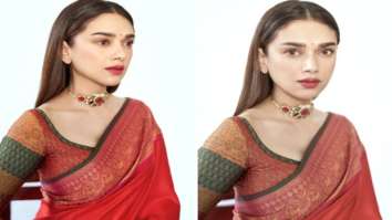 Aditi Rao Hydari is epitome of grace and elegance in red handloom saree