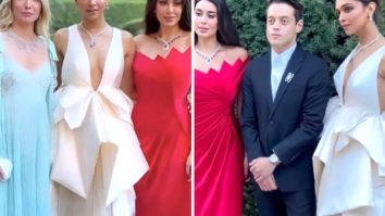 Deepika Padukone poses alongside Rami Malek and Yasmine Sabri, impresses in ruffled white gown with plunging neckline