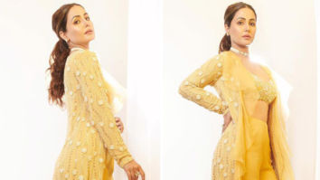 Hina Khan looks like a ray of sunshine in bralette and sharara set styled with a regal jacket worth Rs.96,000 for Umang 2022