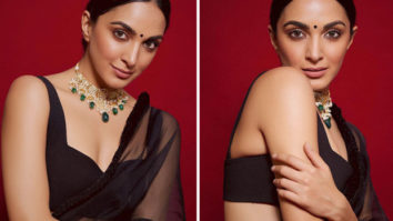 Kiara Advani looks resplendent in black organza saree for JugJugg Jeeyo promotions