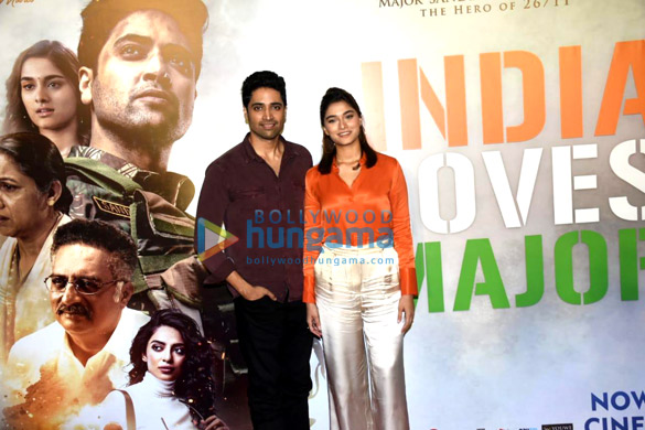 Photos: Adivi Sesh and Saiee Manjrekar snapped during Major promotions in Mumbai Photos: Adivi Sesh and Saiee Manjrekar snapped during Major promotions in Mumbai