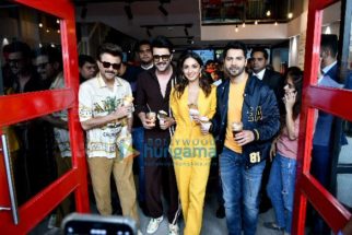 Photos: Cast of Jugjugg Jeeyo snapped promoting their film at an ice-cream centre in Delhi