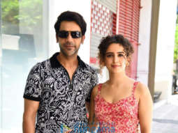 Photos: Rajkummar Rao and Sanya Malhotra spotted at T-Series office promoting their film Hit – The First Case