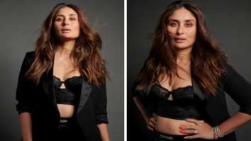 Kareena Kapoor Khan strikes a boss lady attitude in a black pantsuit and bralette for Season 7 of Koffee with Karan