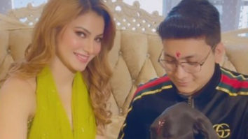 Urvashi Rautela ties rakhi for her brother and her dog Oscar