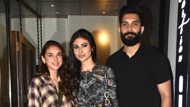 Aditi Rao Hydari spotted with Mouni Roy and her husband