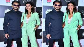 Deepika Padukone and Ranveer Singh attend a special screening of Laal Singh Chaddha while sporting monotone outfits