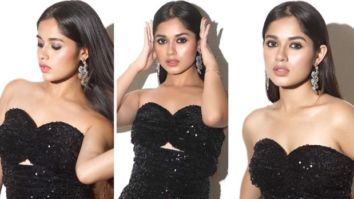 Jannat Zubair ups the glam in black velvet sequin co-ord set worth Rs. 3,319