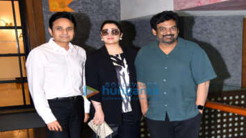 Photos: Puri Jagannadh, Charmme Kaur and Apoorva Mehta snapped promoting Liger at Dharma Productions office