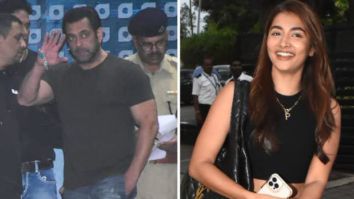 Salman Khan and Pooja Hedge are all smiles at the airport as they head for Bhaijaan shoot