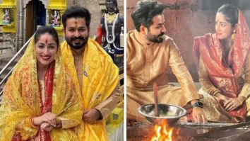 Yami Gautam stuns in traditional attire as she and husband Aditya Dhar seek blessings at the Jwala Devi shrine in Himachal