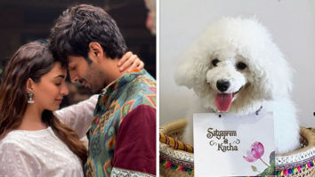 Kartik Aaryan gets best wishes from his pet dog Katori for Satyaprem Ki Katha shoot, see adorable photos Kartik Aaryan gets best wishes from his pet dog Katori for Satyaprem Ki Katha shoot, see adorable photos
