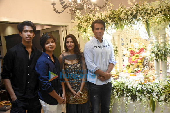 Photos: Sonu Sood snapped during Ganpati visarjan Photos: Sonu Sood snapped during Ganpati visarjan