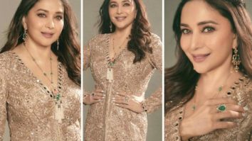 Madhuri Dixit’s embellished kurta jacket and sharara by Arpita Mehta needs to be bookmarked as your Diwali look