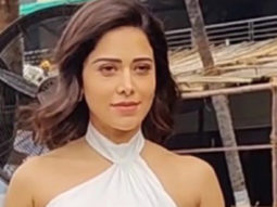 Nushrratt Bharuccha flashes her cute smile for paps while promoting Ram Setu Nushrratt Bharuccha flashes her cute smile for paps while promoting Ram Setu