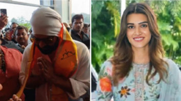 Adipurush: Prabhas, Kriti Sanon, Om Raut arrive in Ayodhya amid fanfare ahead of grand teaser launch, watch videos