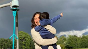 Kareena Kapoor Khan says, ‘Jeh Baba Kaam Pe Chalo’; mother and son give a ‘quick’ pose for photos