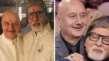 Amitabh Bachchan enjoys a massage from Uunchai co-star Anupam Kher on the sets of KBC 14; watch